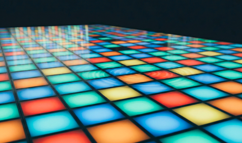 interaktywana podłoga pixel floor